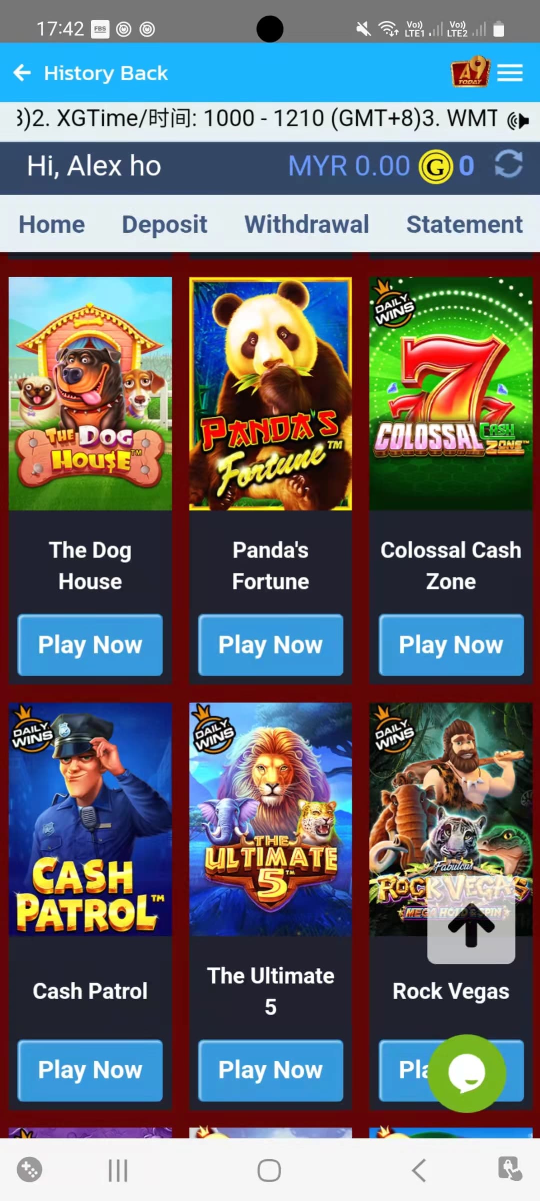A9Play agent promotional screen 2
