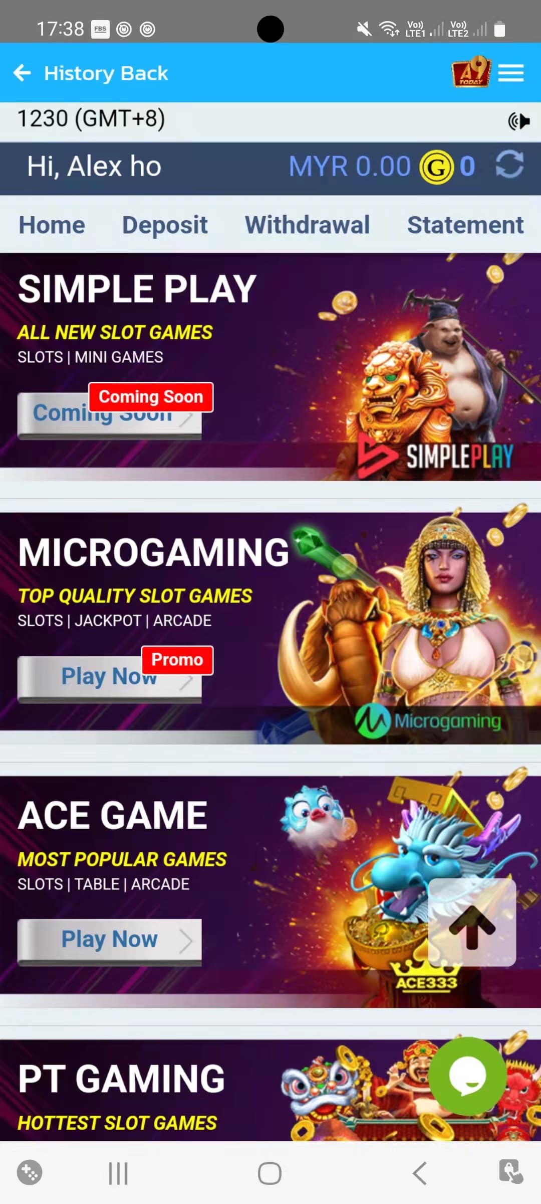 A9Play agent promotional screen 6