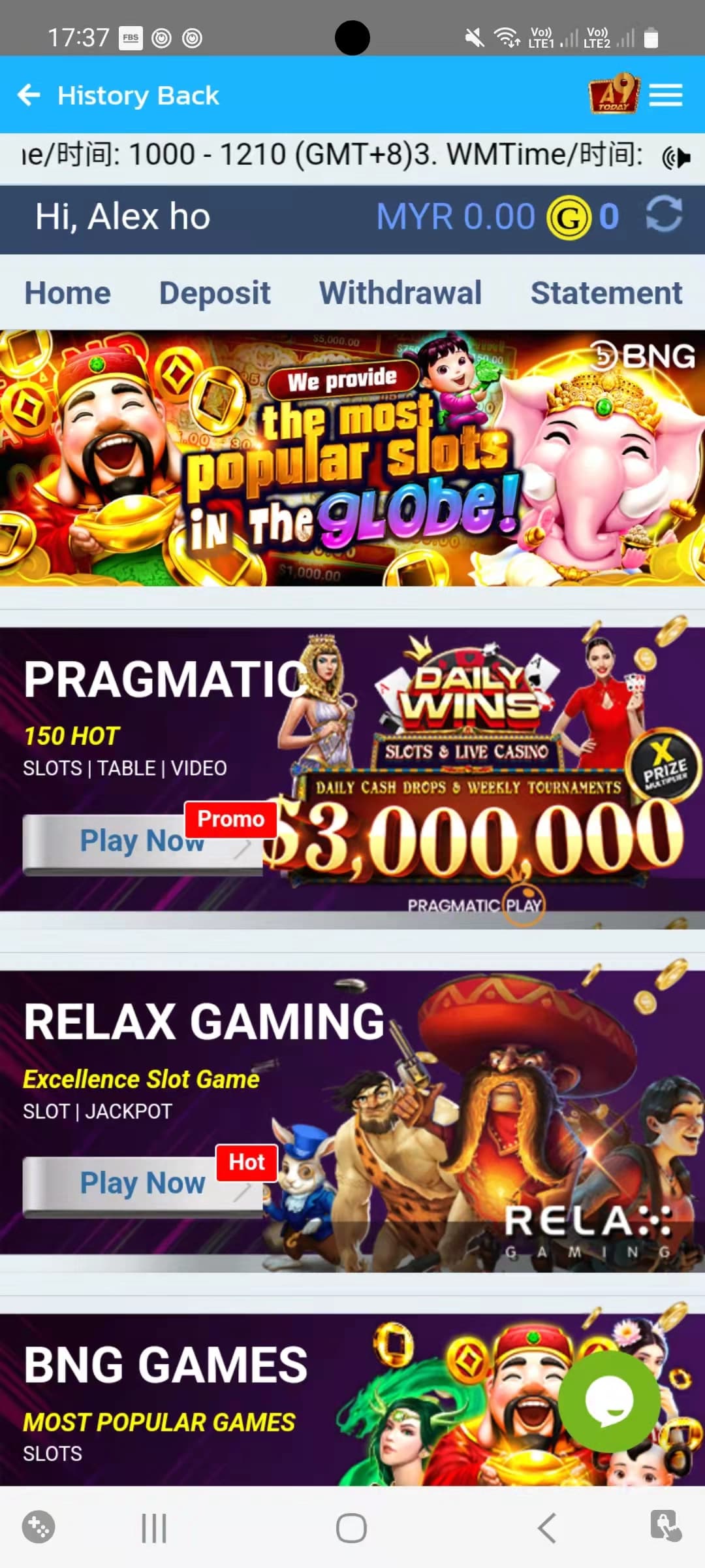 A9Play agent promotional screen 8