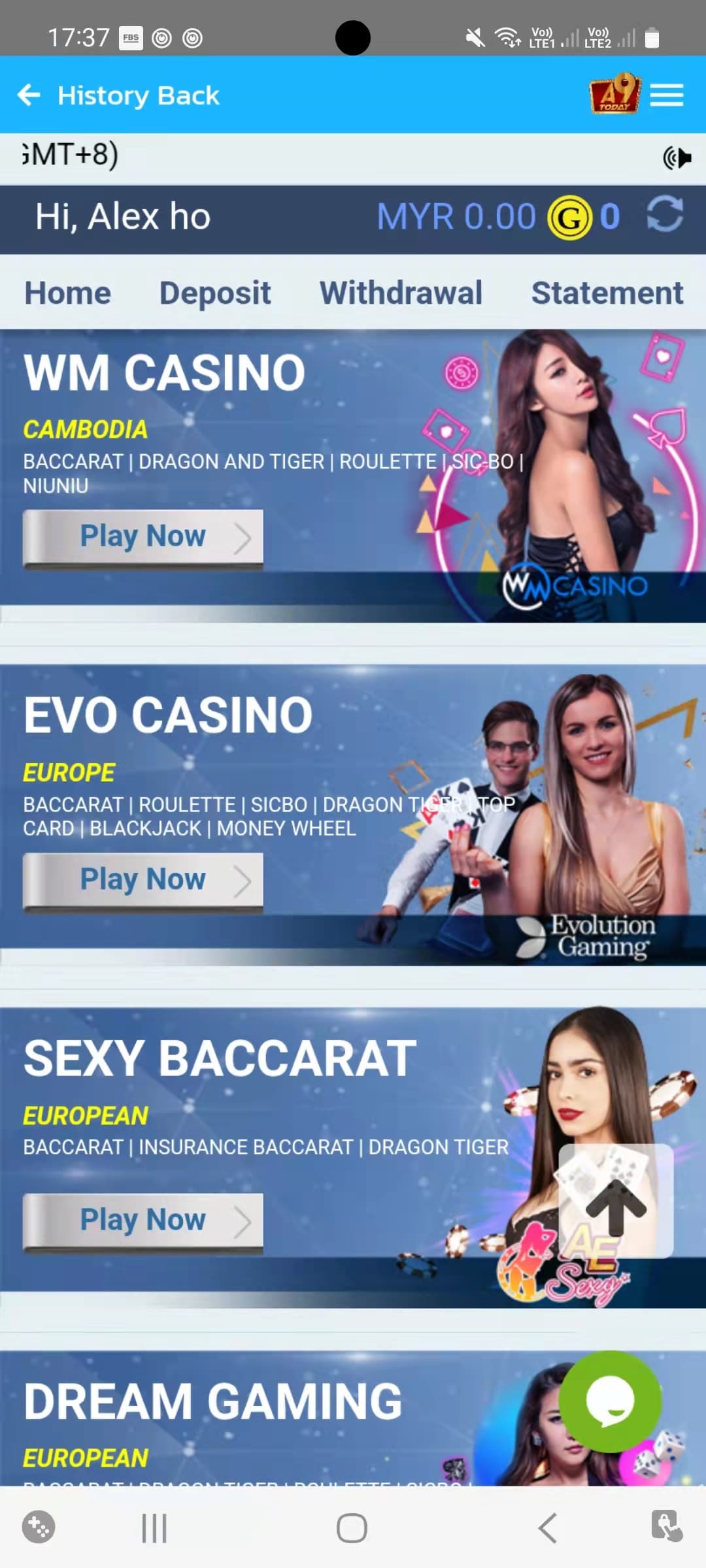 A9Play agent promotional screen 9