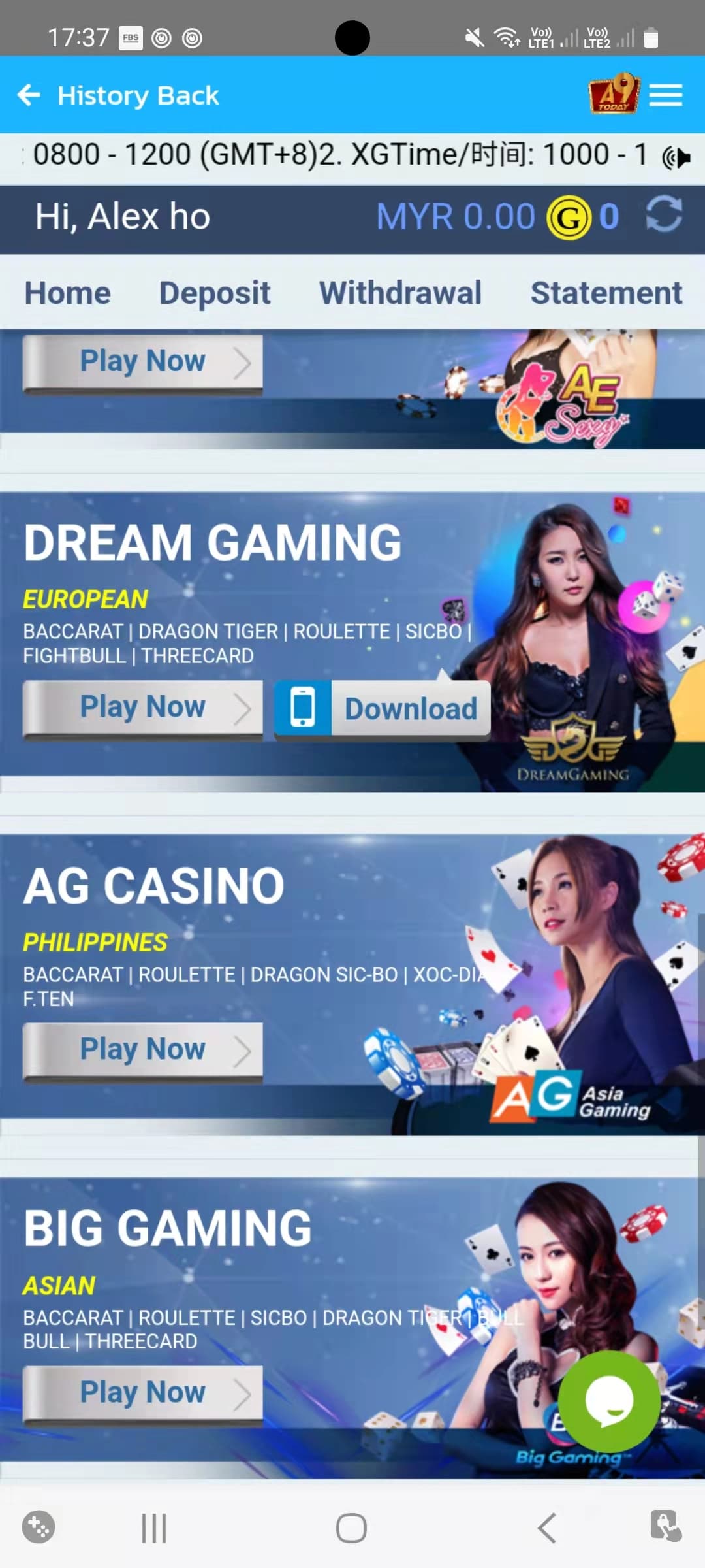 A9Play agent promotional screen 10