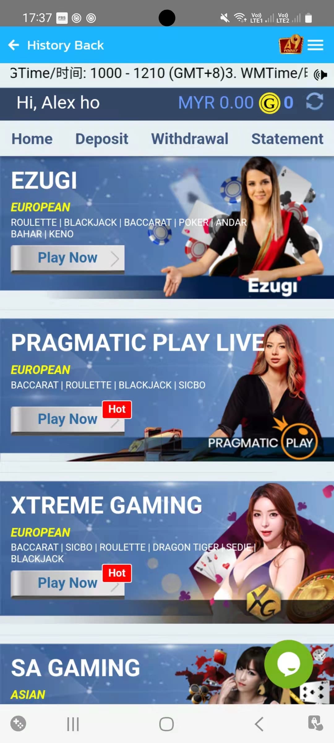 A9Play agent promotional screen 11