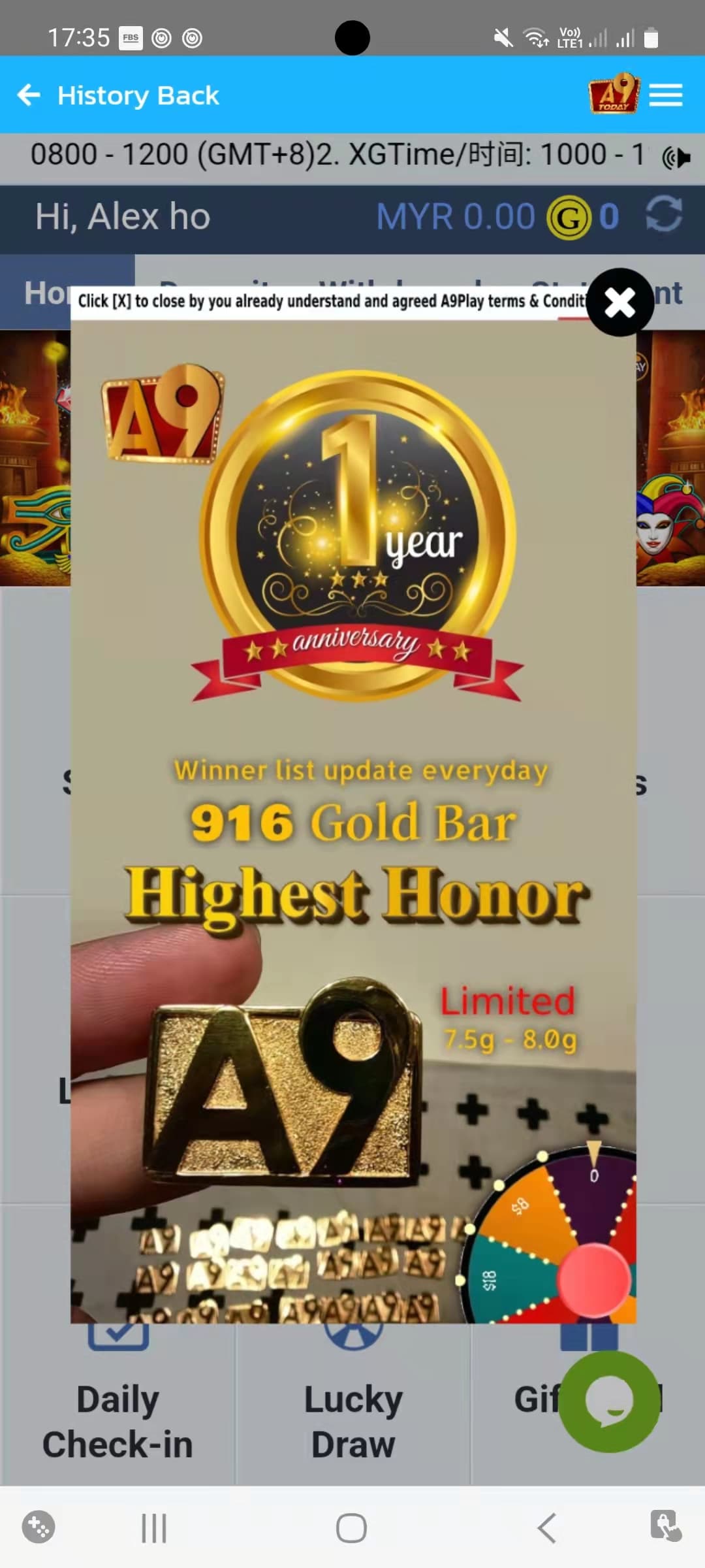 A9Play agent promotional screen 14