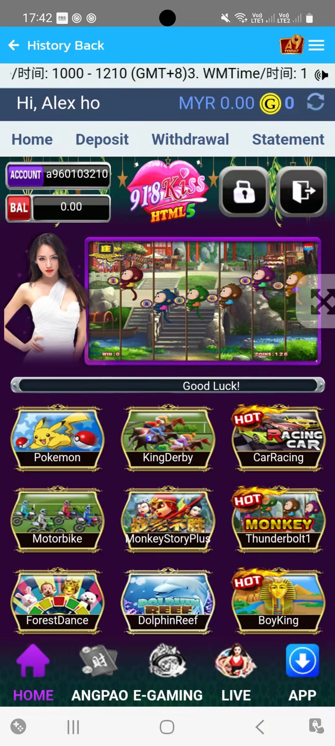 A9Play agent Malaysia promotional screen