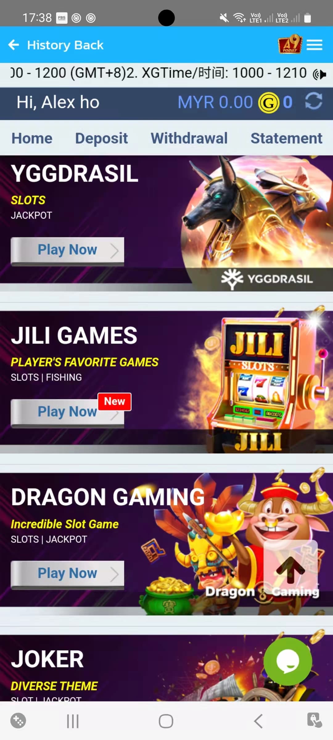A9Play game promotional screen
