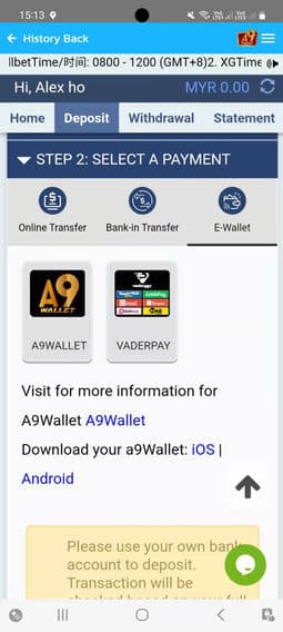 How to deposit and top up a9play — step 3