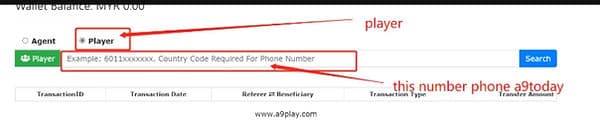 A9Play internal transfer