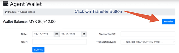 A9Play agent wallet transfer